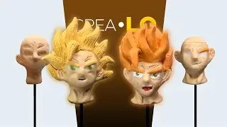 Cómo crear cabeza de gohan / dragon ball en plastilina || Sculpting Gohan head in Clay || ccrealo