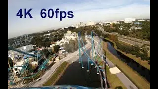Mako, SeaWorld Orlando, very smooth, font row POV, 4K 60fps with HyperSmooth