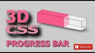 How to create a 3d progress bar in html and css ।। 3d shape progressbar