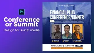 How To DESIGN CONFERENCE/SUMMIT FLYER for social media using 