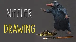 Niffler Drawing 🦦💰 Harry Potter Art