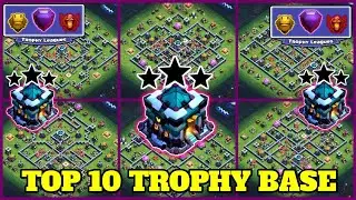 TOP 10 BEST TH13 TROPHY BASE + REPLAY || TH13 TROPHY PUSHING BASE WITH LINK || TH13 BASE ANTI 3 STAR