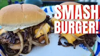 Oklahoma Onion Smash Burger on the Blackstone