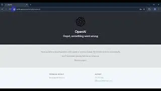 Oops! Something Went Wrong Error in ChatGPT