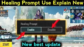 how to Use healing prompt setting in bgmi/pubg || healing prompt setting full guide/explain
