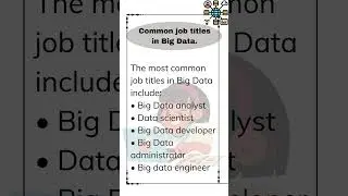 Common job titles in Big Data | 