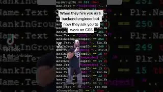 Backend engineer writing CSS??? 