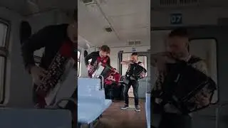 Баянисты зажигают в новосибирской электричке 