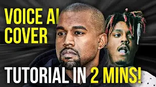 How to make AI voice cover tutorial | Create any cover with AI in 2 minutes like Kanye So-Vitz-svc