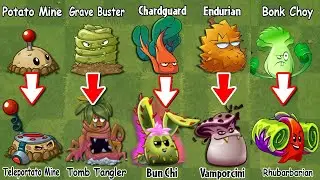 PvZ 2 Discovery - All Plants Evolution NOOB - PRO - HACKER - GOD