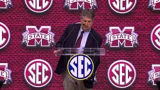 Mississippi State Head Coach Mike Leach at 2022 SEC Media Days - Main Room