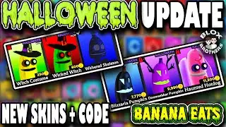BANANA EATS 🎃 NEW CODE, Skins and Beacons | HALLOWEEN * UPDATE*  1.4.4! | Roblox