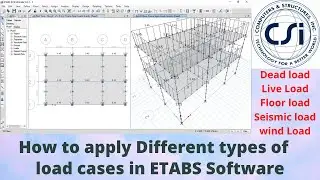 Apply loads in ETABS Software | civil engineering | online course | software training |