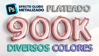 Photoshop Tutorial  Cómo hacer el Efecto Globo Metalizado en plateado, rosado y colores variados