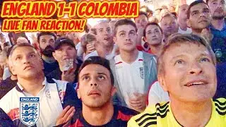 England Fans in America GO INSANE After Penalty Win vs Colombia! LIVE REACTION! World Cup 2018