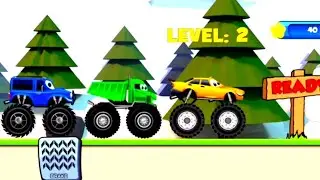 #MonsterTruck 🚛Racing Crush It! Monster Truck Mania: Race & Smash for Kids.🎮