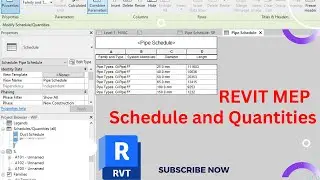 Revit MEP| Schedule & Quantity | Creating Quantities | Creating Schedule in Revit(How to create)