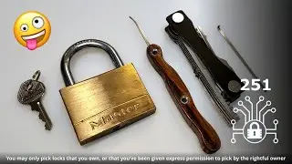251 🔐 Fun with Master Lock 160 🤪 EU version (Model No. 160EURD)