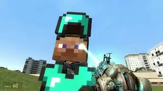 Обзор модов на Garry's mod (Throwable Axe,Minecraft SWEP)