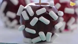 Manzanas acarameladas con mini-mini Buffys