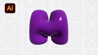 How to Draw 3D Bubble Letters in Adobe Illustrator || Easy Tutorial for Beginners