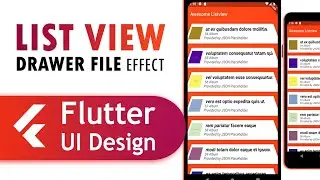 Animating ListView Scroll using Flutter Provider | Drawer File Effect