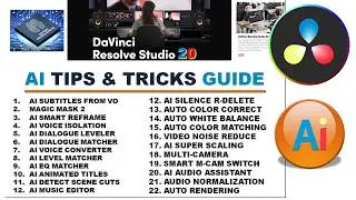 Davinci Resolve 20 & 21 Studio AI Tools (Part 1). 