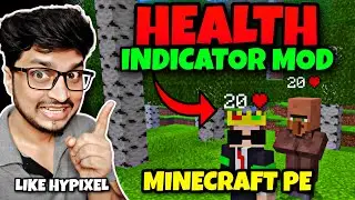 How To Use Health Indicator Mod in Minecraft PE like Hypixel | Show Player Health Above Their Head