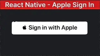 [2024] React Native Firebase Authentication Apple Login