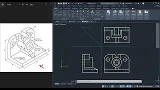 طريقة رسم مسقط الفرونت باستخدام الاوتوكاد | AutoCAD projection