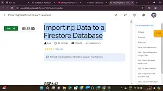 Importing Data to a Firestore Database 