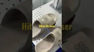Hitec UV laser marking engraving on plastic Eva foam #hiteclaser #uvlaser #laserengravingplastic