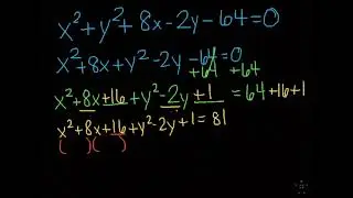 Converting Circle Equations from General Form to Standard Form