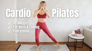10 MIN CARDIO PILATES | Burn Fat, Get Strong, Feel Energised | No Repeat