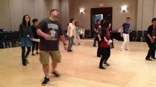 Uma Thurman ~ Derek Steele ~ Line Dance @ 2016 Celebrate Dance Sunday Party