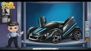Police car cartoon. A day in the life of a police officer. We catch the villain