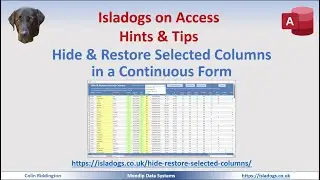Hide & Restore Selected Columns in a Continuous Form
