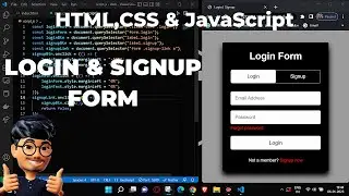 Login and Registration form UI Design | ASMR Programming - No Talking