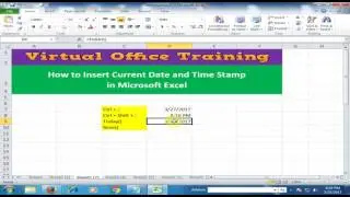 How to Insert Current Date and Time Stamp in Microsoft Excel : Excel Tips and Tricks