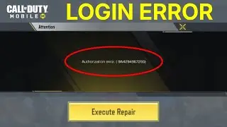 HOW TO FIX AUTHORIZATION ERROR. (9A4294967295) IN COD MOBILE
