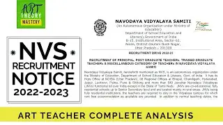 NVS Recruitment 2022-23 | ART Teacher - 43 seats +14 seats | नवोदय में कला शिक्षक बनने का अवसर