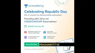 Unacademy Republic day offer for CAPF/CDS/AfCAT /IB aspirants