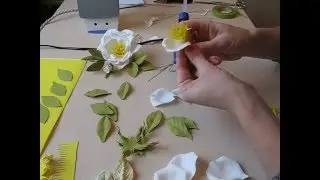 Открытая роза из фоамирана мастер класс часть 1. Foam rose.