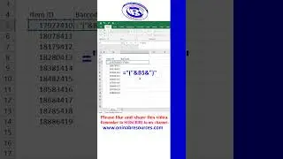 Microsoft Excel: Generating Barcode 