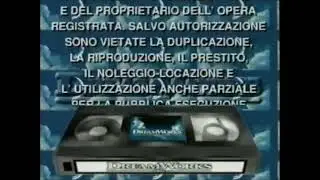 Dreamworks Warning Screen (1999-2006 Italy)
