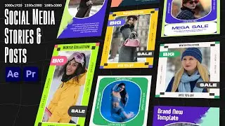 Social Media Posts and Stories After Effects & Premiere Pro Template #videohive  #envatomarketplace
