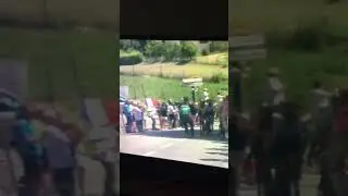 Giving Water bottle gone horribly wrong - Tour de France 2019
