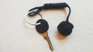 Making a toy out of string.  Making a key hanger from a string.  Diy.