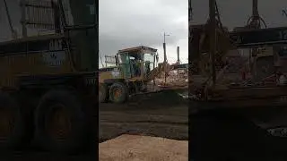 Road Construction work and Rainy 🌧 Day | Construction site || Road work |