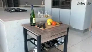 Eco-Friendly Wooden Kitchen Trolley
